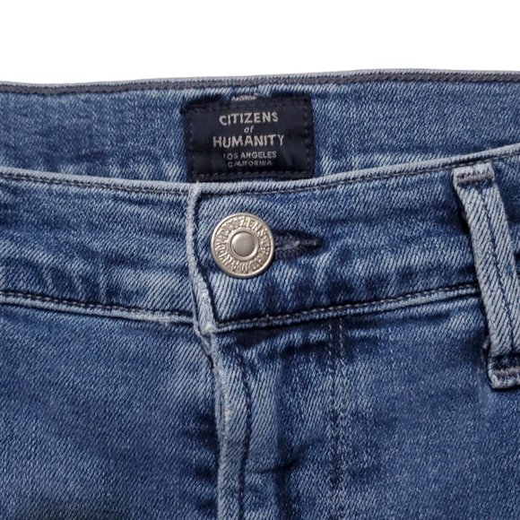 Citizens of Humanity Chrissy High Rise Skinny Jeans Women's Sz 30 Distressed - Picture 3 of 12